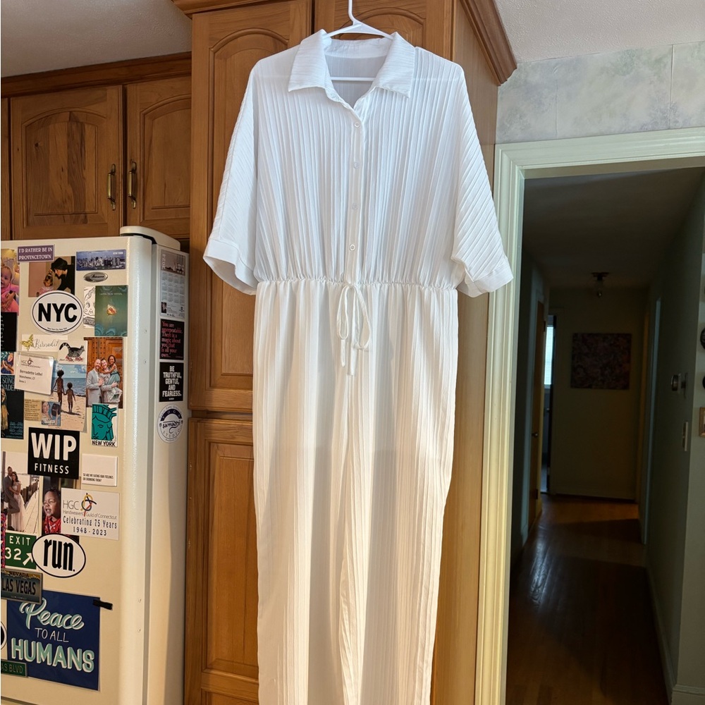 SHEIN Curvy White Jumpsuit 2XL